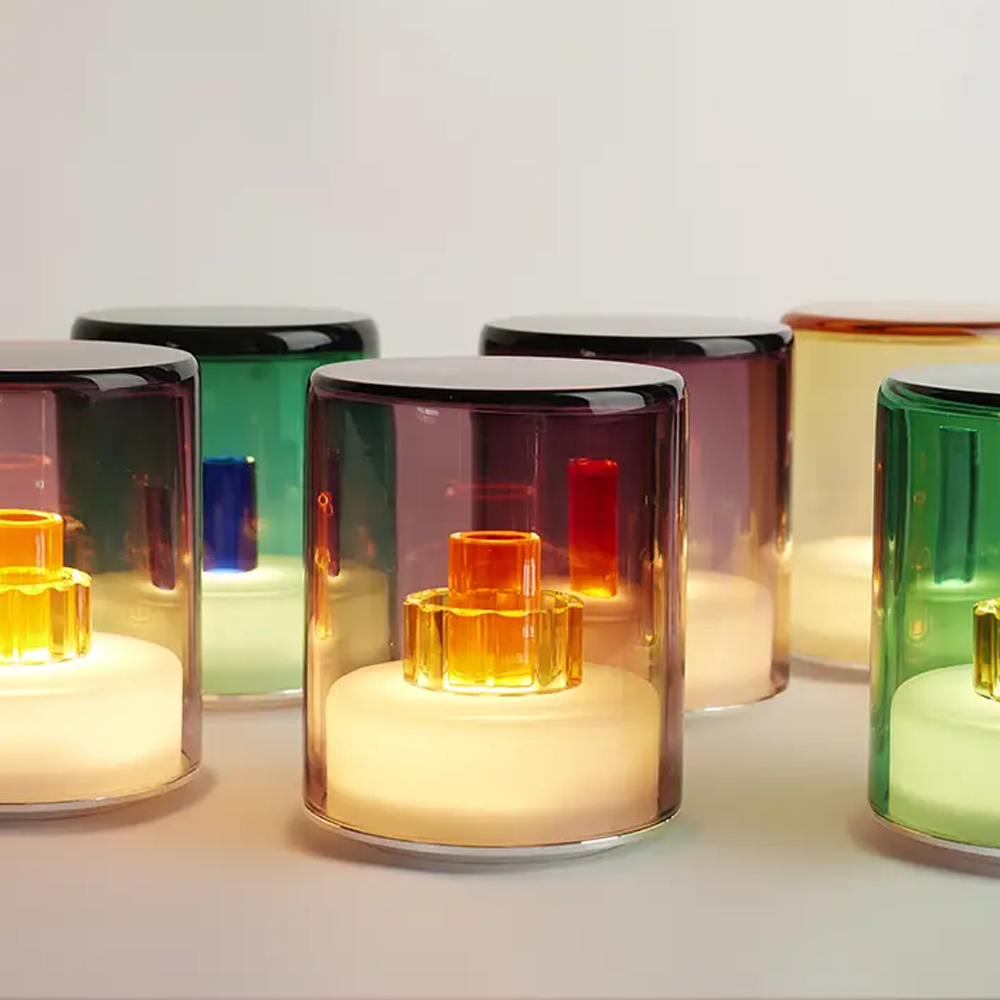 Selection of glass table lamps